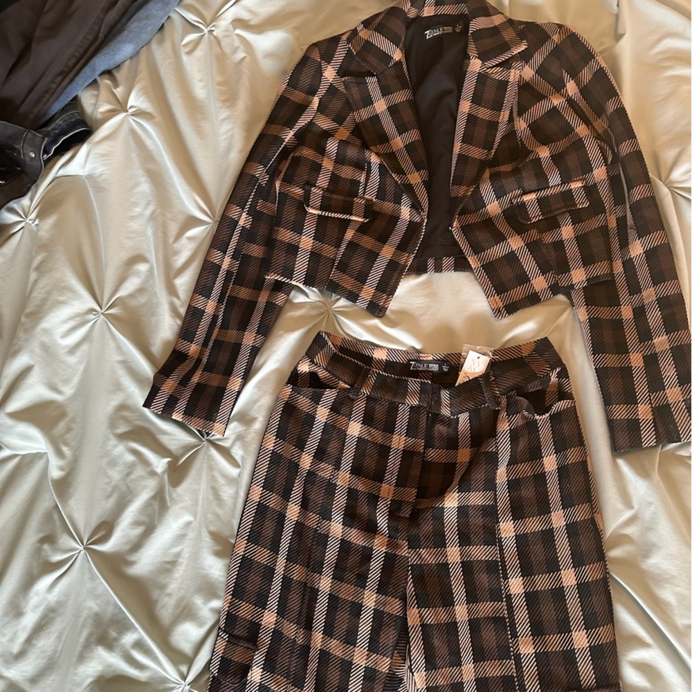 NWT Matching Plaid Set